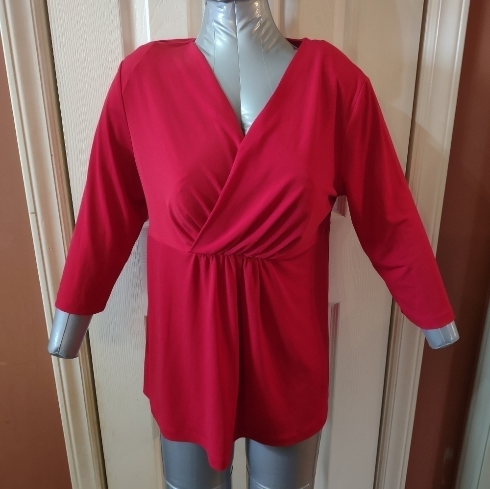 George Size Medium (8-10) Long Sleeve Red Business Professional Work